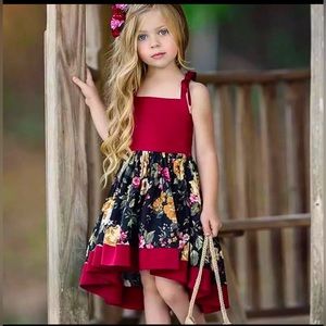 Princess girls sleeveless suspender dress